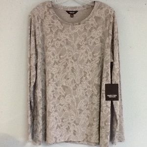 NWT Simply Vera Long Sleeve Pullover Top size XL